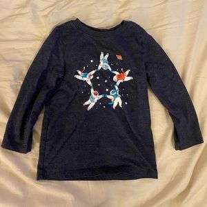 Cat & Jack 2T toddler boys animal astronaut space long sleeve t-shirt